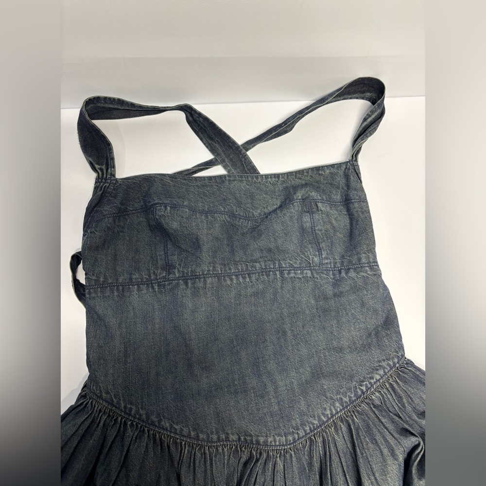 Free People Laurel Denim Mini Dress in Antique Dark Wash - Picture 5 of 14